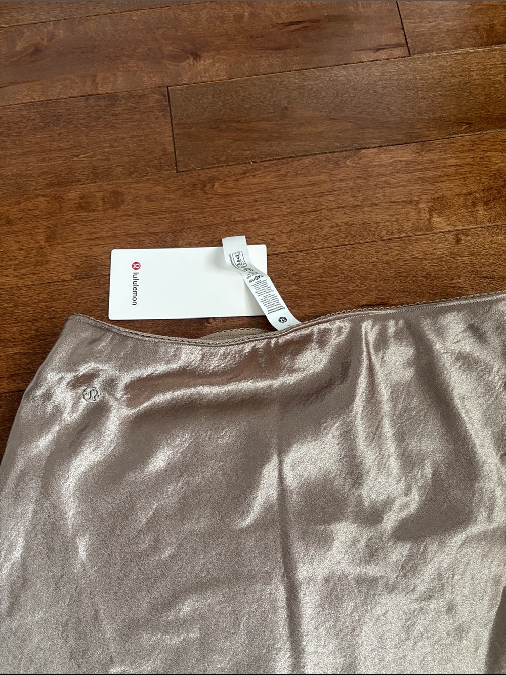 NWT Lululemon Beige Satin Midi Skirt- Size M - Picture 11 of 11